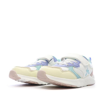 Baskets Blanc/Vert/Jaune Fille Le Coq Sportif Lsc Runner