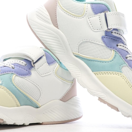 Baskets Blanc/Vert/Jaune Fille Le Coq Sportif Lsc Runner