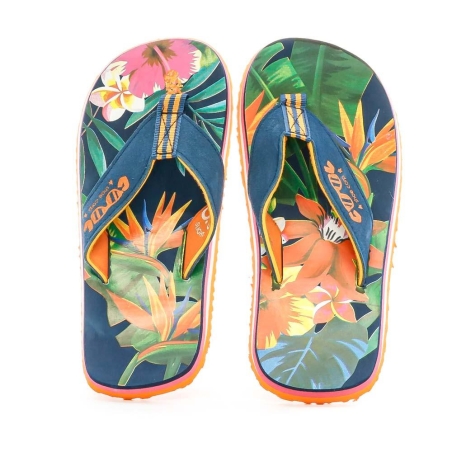 Tongs Orange/Marine à Imprimés Fille Cool Shoe Eve Slight