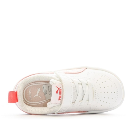 Baskets Blanche/Rose Fille Puma Rickie