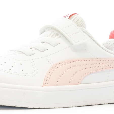 Baskets Blanche/Rose Fille Puma Rickie