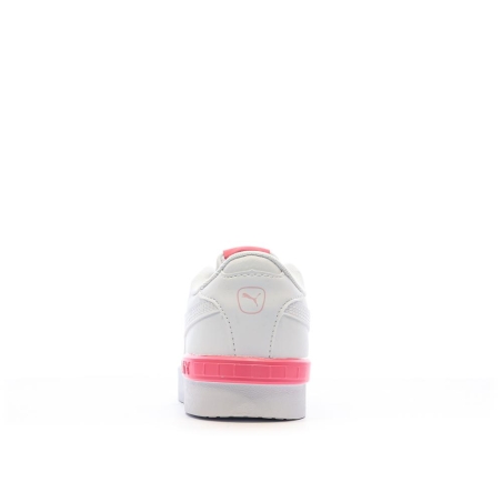 Baskets Blanc/Rose Fille Puma Jada