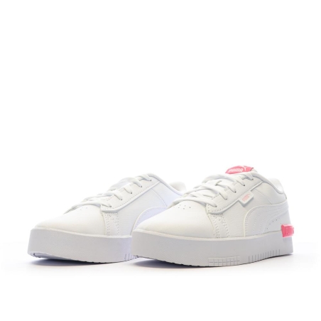 Baskets Blanc/Rose Fille Puma Jada