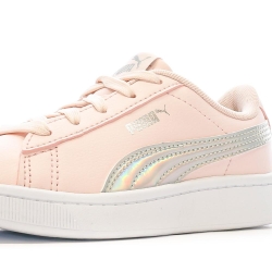 Baskets Rose/Gris pailleté Fille Puma Vikky Rainbow