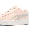 Baskets Rose/Gris pailleté Fille Puma Vikky Rainbow