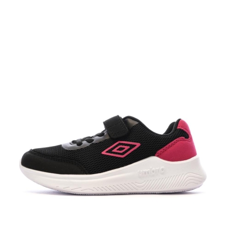 Baskets fille Umbro Nateo Noir/Rose – Style et confort sportif