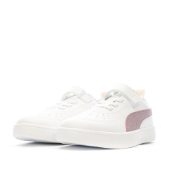Baskets Blanches/Violet Fille Puma Rickie