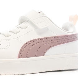 Baskets Blanches/Violet Fille Puma Rickie
