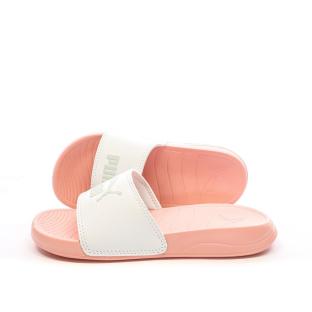 Claquettes Blanches/Roses Fille Puma 20 372313-34