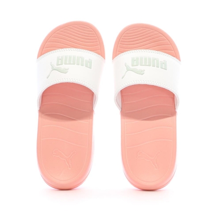 Claquettes Blanches/Roses Fille Puma 20 372313-34