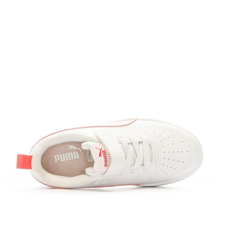 Baskets Blanches/Rose Fille Puma Rickie