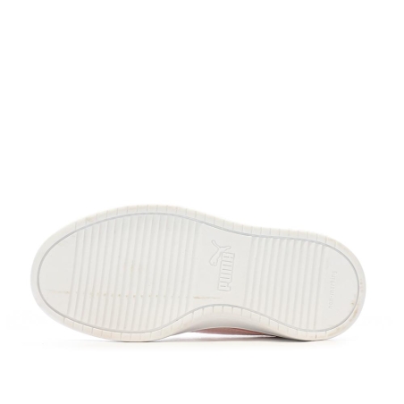 Baskets Blanches/Rose Fille Puma Rickie