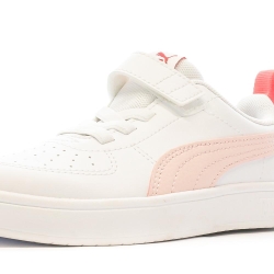 Baskets Blanches/Rose Fille Puma Rickie