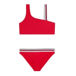 Ensemble bikini Rouge Fille Tommy Hilfiger One Shoulder