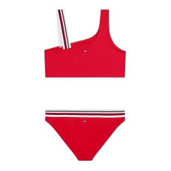 Ensemble bikini Rouge Fille Tommy Hilfiger One Shoulder