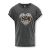 T-shirt Gris Fille Kids ONLY Life Amore