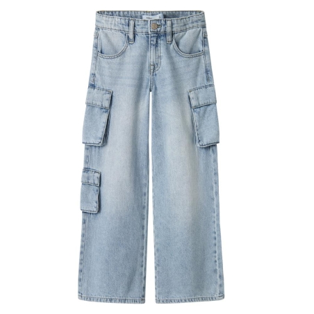 Jean Baggy Bleu Clair Fille Name it Wide Cargo 8772
