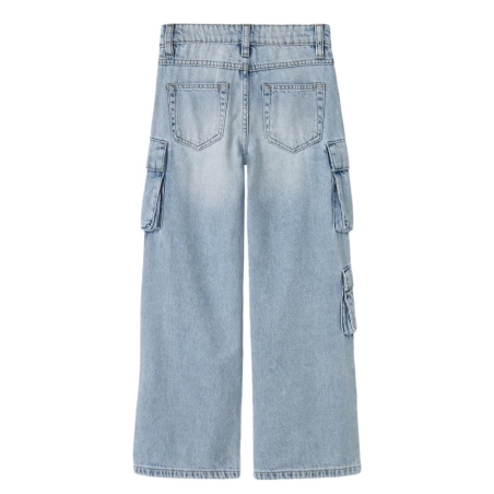 Jean Baggy Bleu Clair Fille Name it Wide Cargo 8772