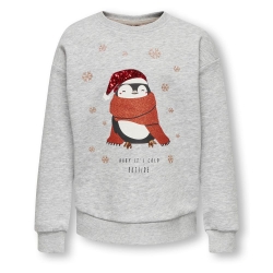 Sweat Gris Fille Kids ONLY Gyda
