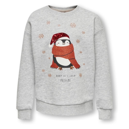 Sweat Gris Fille Kids ONLY Gyda