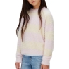 Pull Jaune/Rose Fille Calvin Klein Jeans Ck Stripe