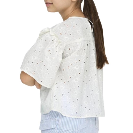 Blouse Blanche Fille Kids ONLY Daisy
