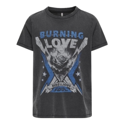T-Shirt Gris Fille Kids ONLY Koglulu