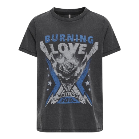 T-Shirt Gris Fille Kids ONLY Koglulu