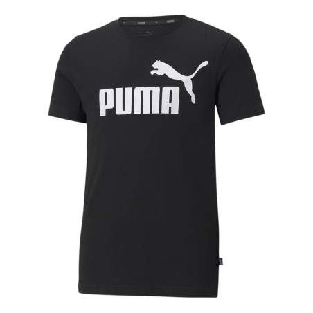 T-shirt Noir Garçon Puma ESS Logo Tee