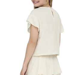 T-Shirt Blanc Fille Kids ONLY Kogthyra