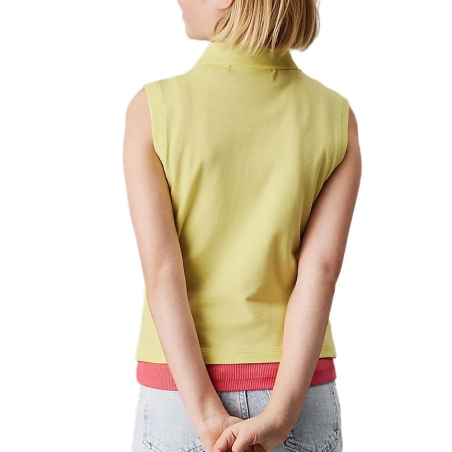 Polo Jaune Fille Calvin Klein Jeans Sleeve