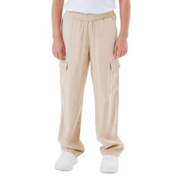 Pantalon en Toile Beige Fille Name it Wide Twill