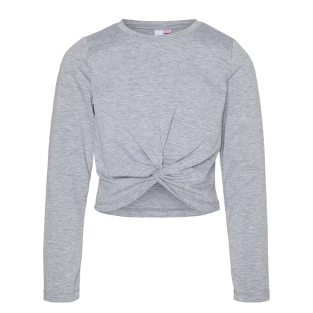 T-Shirt Manches Longues Gris Fille Vero Moda Vmjoy Knot