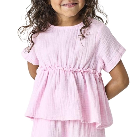 T-Shirt Rose Fille Kids ONLY Life KMGTHYRA