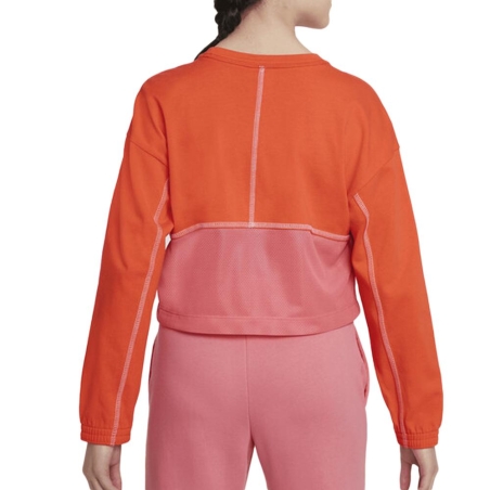 Sweat Orange/Rose Fille Nike Nsw
