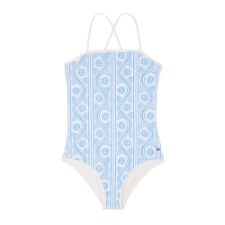 Maillot de bain Blanc/Bleu Fille Tommy Hilfiger UG0UG00802