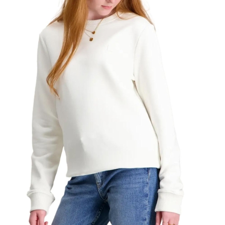 Sweat Blanc Fille Calvin Klein Jeans Mono