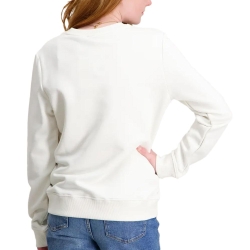 Sweat Blanc Fille Calvin Klein Jeans Mono