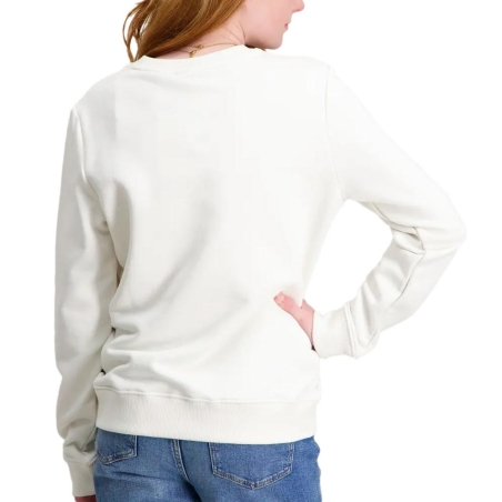 Sweat Blanc Fille Calvin Klein Jeans Mono