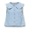 Blouse Bleu Fille Only Embroidery