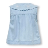 Blouse Bleu Fille Only Embroidery