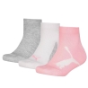 Lot de 3 Paires de Chaussettes Grises/Roses/Blanches Fille Puma Quarter