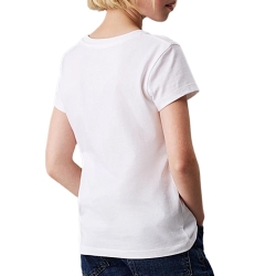 T-Shirt Blanc Fille Calvin Klein Jeans Script