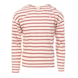 T-Shirt Manches Longues Blanches/Roses Fille Elle est ou la mer Tuner