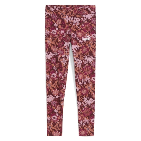 Legging à fleurs Rouge Fille Puma Ess Nature 2.0 Aop