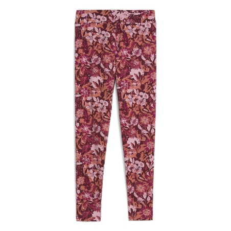Legging à fleurs Rouge Fille Puma Ess Nature 2.0 Aop