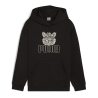 Sweat Capuche Noir Fille Puma Ess+ Tropicat