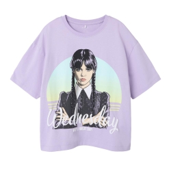 T-shirt Violet Fille Name it Wednesday