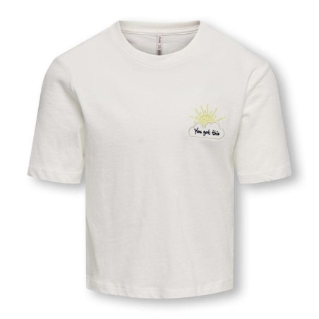 T-Shirt Blanc Fille Kids ONLY Kogrex