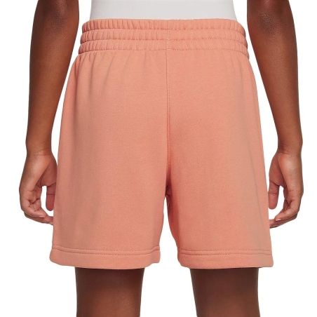 Short Orange Fille Nike G Nsw Club Ft 5in Short